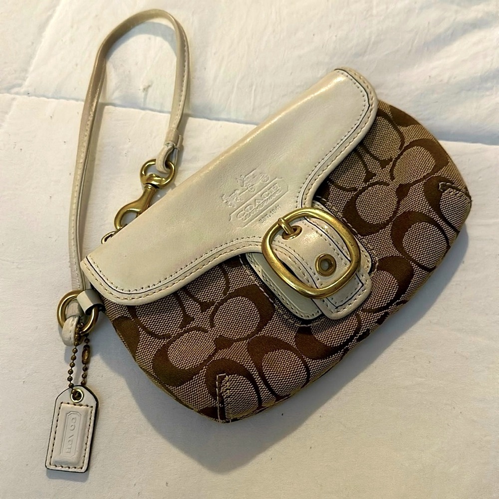 Coach Monogram Wristlet